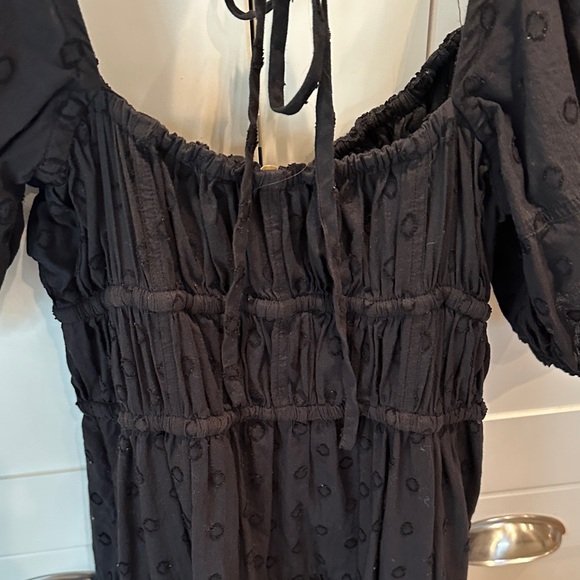 Ulla Johnson Black One-Shoulder Puff Sleeve Dress - Picture 5 of 6